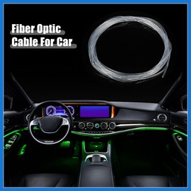 VekAuto 2mm 0.08" 5m 16.40ft Universal Glow Optic Fiber Cable Car Light Decoration Clear - Pack of 1 Auto Accessories