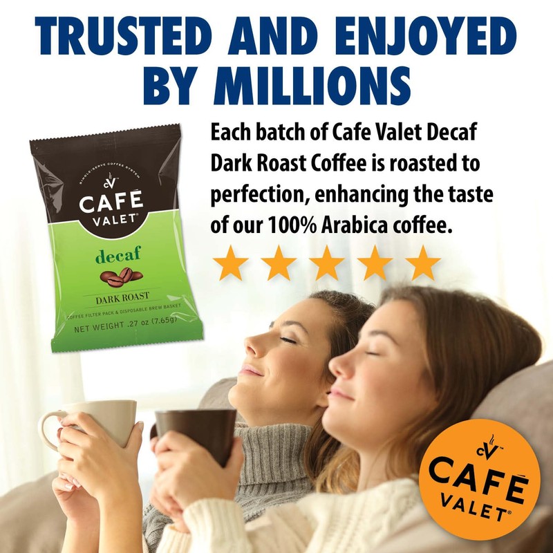 Café Valet DECAF Dark Roast Single Serve Coffee Packets –
