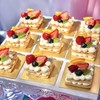 50pcs 3.54x3.3inch Mousse Cupcake Square Base Paper Cupcake
