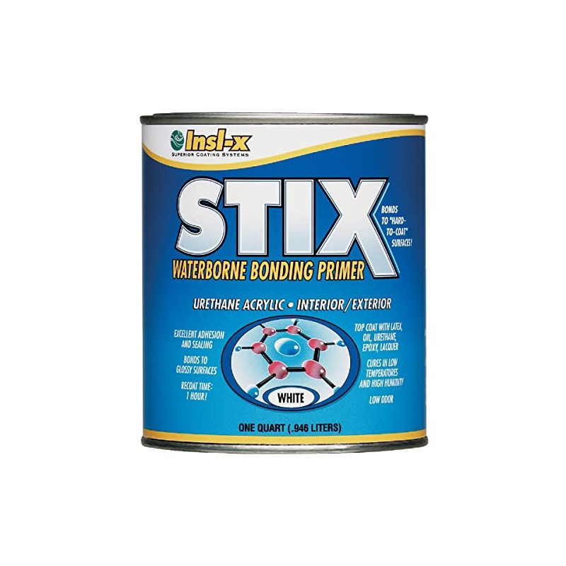 Insl-X SXA-110 Stix Waterborne Bonding Primer Acrylic Interior/Exterior Glossy, 1