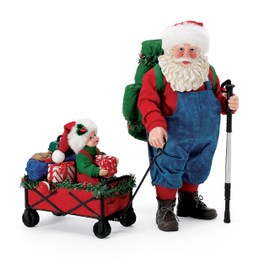 Department 56 Possible Dreams Santa Sports and Leisure Camping Buddy Figurine Set, 10.5 Inch, Multicolor