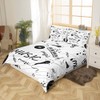 Homemissing Music Theme Bedding 140 x 200 cm Black and