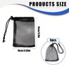 6Pcs Small Mesh Drawstring Bags - 6'' x 4'' Breathable