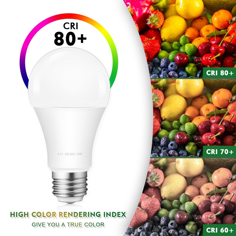 Zorykn 3 Way LED Light Bulbs, 40 60 100 Watt