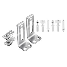 GYWHOOFT 10Pcs Bi Fold Door Hardware Set, Louver Door Hardware, Contains Top and Bottom Pivots, Brackets and Bi-Fold Door Top Guide Wheel Bi Fold Closet Door Hardware Repair Kit