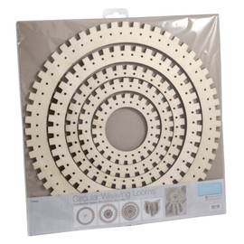 Trimits Weaving Looms: Circular: 5 Pieces, Wood, Assorted