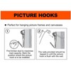 Silver Picture Hooks Double Hole Picture Hooks for Hard Walls