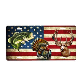 Hunting License Plate with Custom Background Options