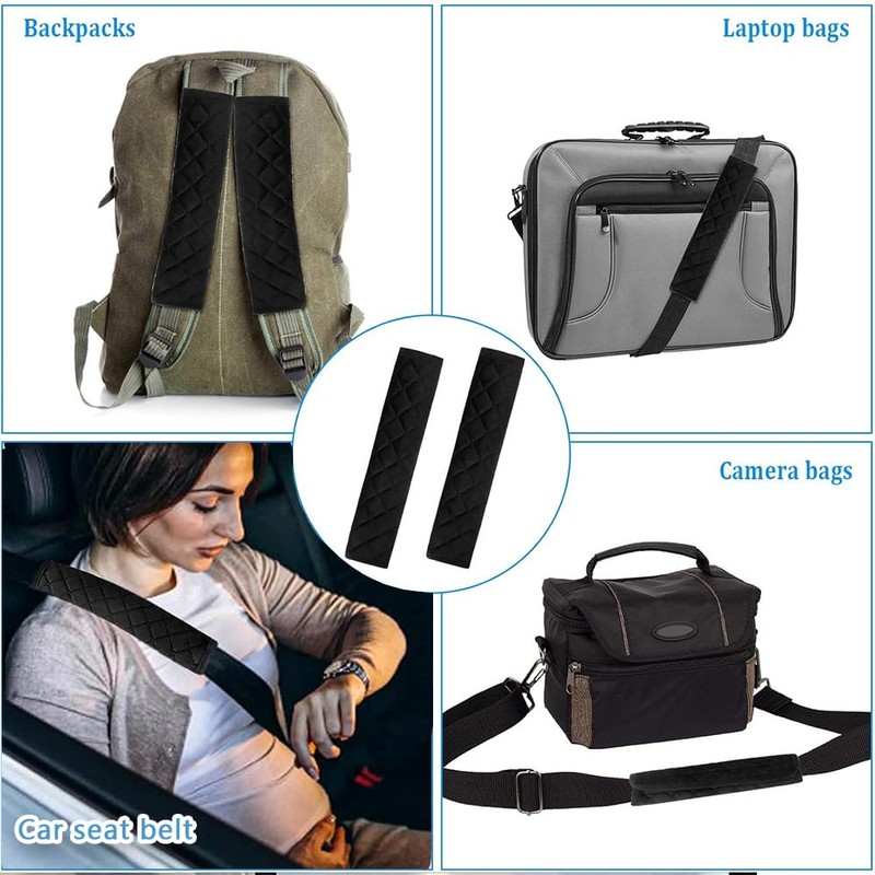 FUNNTY Seat Belt Cover Pad Seatbelt Car Strap Covers 4Pcs