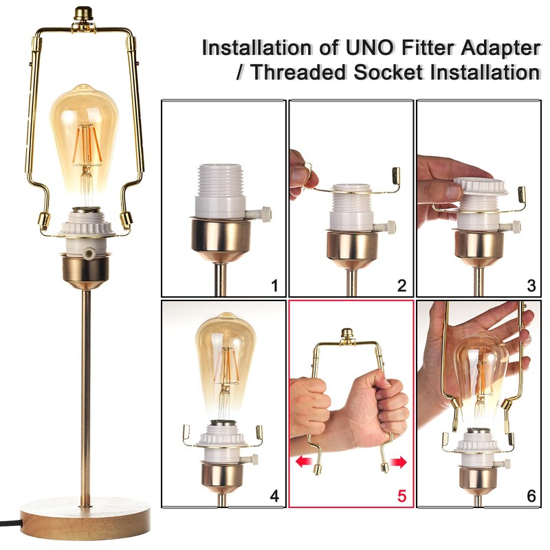 7 8 9 10 inch Lamp Shade Harp Holder,Gold Lamp