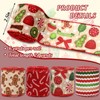 JarThenaAMCS Christmas Wired Edge Ribbons Gingerbread Man Candy Cane Ribbons