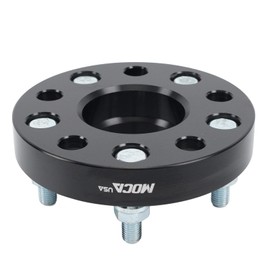 MOCA 25mm 5x114.3 Hubcentric Wheel Spacers (64.1mm Bore) - M12x1.5 Studs Compatible with Acura CDX ILX RDX & for Honda Accord Avancier Civic (Black, Pack of 4)
