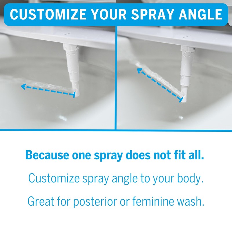 Waterpik BeWell Bidet Attachment BDT-001 Non-Electric Water Spray Angle and