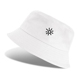 Voqeen Bucket Hat for Women Lovely Face for Hiking Camping Fishing Sunbonnet Unisex Summer Outdoor Sun Hat Foldable Cotton Sun Beach Cap 56-58cm