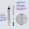 100Pack 3mL (3cc) Disposable Sterilized Syringe, Luer Lock, 23Ga x