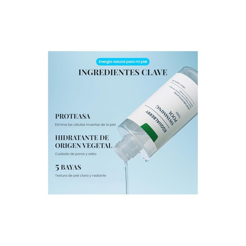 EQQUALBERRY Tónico Exfoliante Facial Enzima Proteasa 155 ml