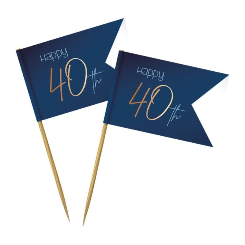 Folat 66840 Party Pickers Elegant 40 Years Pack of 36,