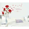 Decals Design 'Romantic Rose Flowers' Wall Sticker (PVC Vinyl, 50