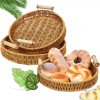 generic Bandeja Canastas De Mimbre Redonda Cestas Pan Con Asa