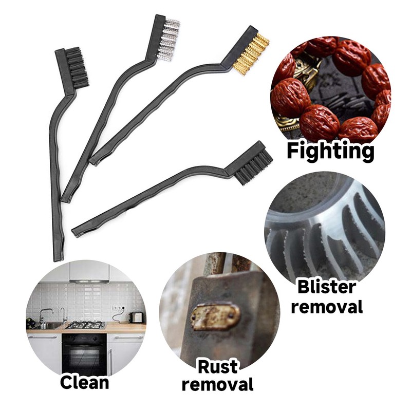 3 Pieces Mini Cleaning Brush, Rust Removal Tool, Multi-Function Cleaning