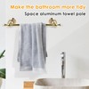 Wall Mounted Polished Gold Towel Bar,Crystal Towel Holder Adjustable Towel