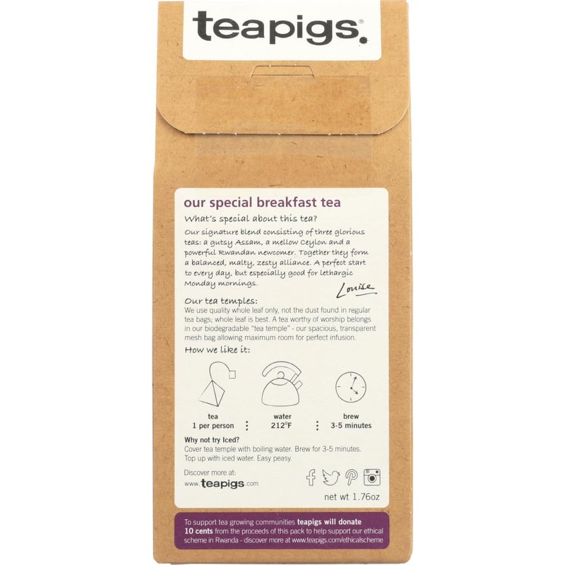 teapigs English Breakfast Tea, 15 Count