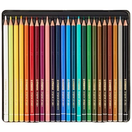Stabilo Original 8774-6 Thin Lead Colouring Pencils 2.5 mm Metal Case with 24 Pencils