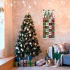 Qivine Christmas Advent Calendar with 24 Pockets Wall Hanging Bag,
