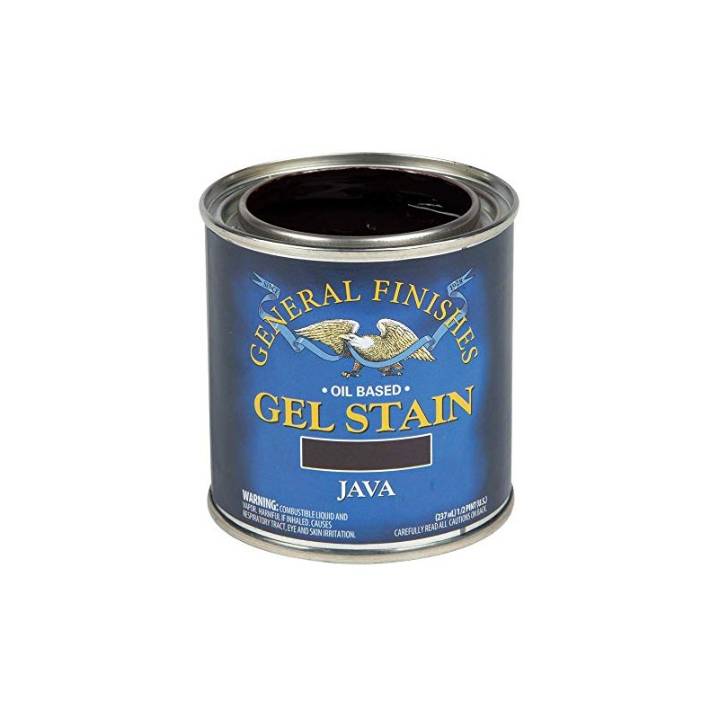 General Finishes Oil Base Gel Stain, 1/2 Pint, Java