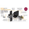 GateMate Long Throw Gate Lock, Euro Profile Keyed Alike Gate