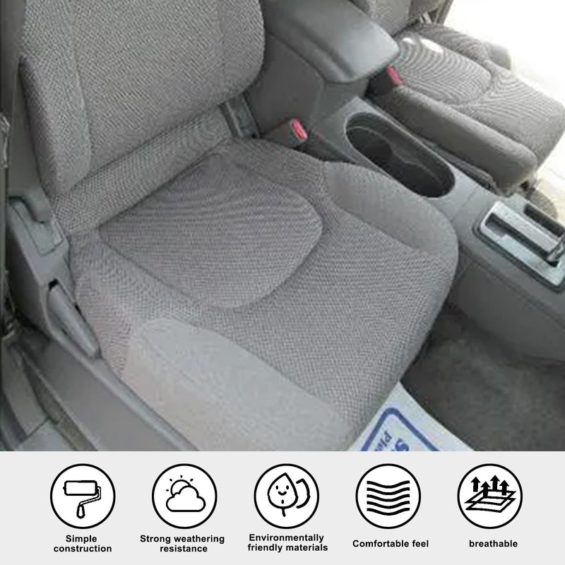 SecosAutoparts Left Driver Side Bottom Cloth Seat Cover Gray Compatible