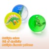 METHPY 12 Pieces Bouncy Balls for Kids with 3D Dinosaur