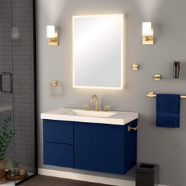 Gatco 4062 Elevate, Towel Ring, Brushed Brass