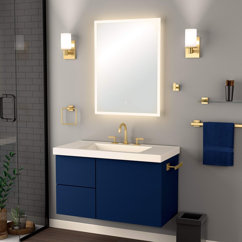 Gatco 4062 Elevate, Towel Ring, Brushed Brass