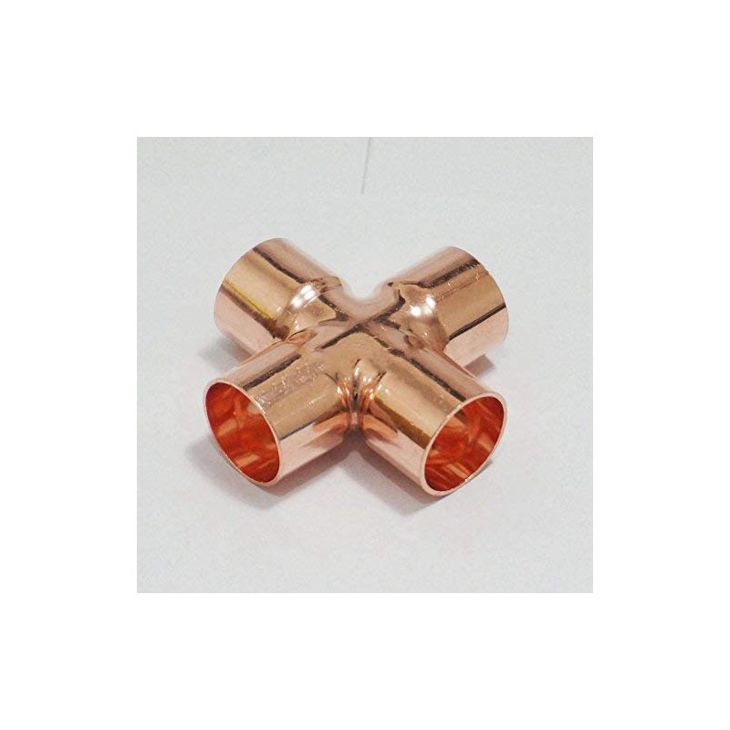 15mm Copper End Feed Equal Copper Cross 4 Way Plumbing