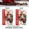 Christmas Garden Flag Welcome Xmas Chicken Winter Holiday Decorations Burlap