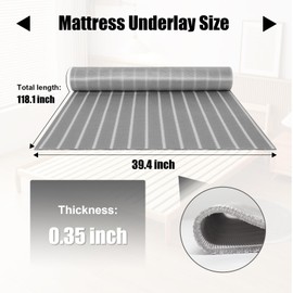 Mattress Underlay RV Under Mattress Ventilation Pad with Breathable Meshfiber 118.1 * 39.4 Inch Cuttable Hypervent Aire-Flow Mattress Underlay for RV Camper Boat Bed