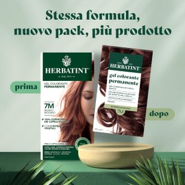 Herbatint 7M Permanent Hair Dye Gel, Mahogany Blonde, 170 ml, Ammonia Free, 100% Coverage for White Hair, for Sensitive Skin, with 8 Natural Organic Extracts
