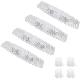 Lilaly 4 Pcs Bike Reflectors, Bicycle Night Safety Warning Bike Spoke Reflectors (Clear)
