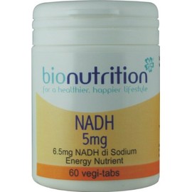 Bio Nutrition NADH 5mg : Energy and Performance Supplement : 60 vegi-tabs