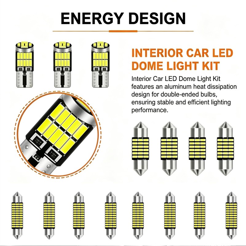 YYTQP 24PCS LED Interior Light Kit, Multi-Spec Bulbs Including 31mm