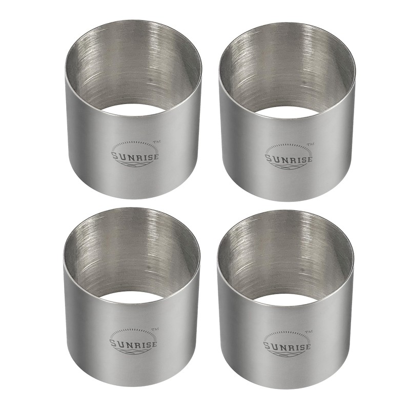 SUNRISE (Pack of 4) Kitchen Supply Plating Forms Stainless Steel