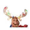 Christmas Holiday Moose with Antlers Holding Gift Box - 60