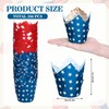 JarThenaAMCS 200Pcs Patriotic July 4th Tulip Cupcake Liners Stars Stripes