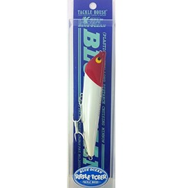 TackleHouse K-TEN Popper Blue Ocean Ripple Popper 4.5 inches (115 mm) 0.8 oz (21 g) Red Head #103 BKRP115 Lure