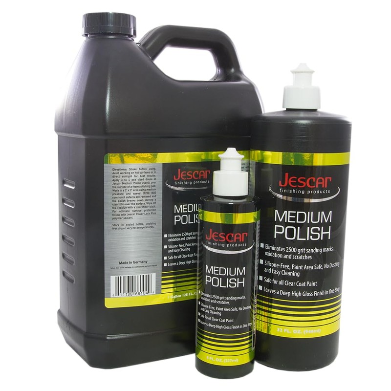Jescar Medium Polish - 8oz - Professional-Grade Polishing Compound for