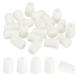 PATIKIL Kitchen Sink Rack Feet, 20 Pack 4mm IDx10mm OD Rubber Rack Bottom Protective Replacement Feet Wire Bumpers Protector for Sink Rack Bottom, White