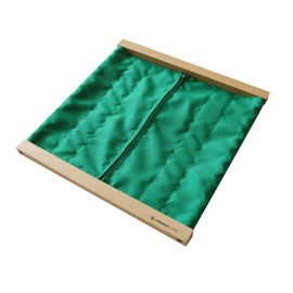 MONTESSORI OUTLET Montessori Practical Life Frames for Fine Motor Skills & Independence Development | Zipping Frame to Learn to Zip Clothes (Ages 3-6)