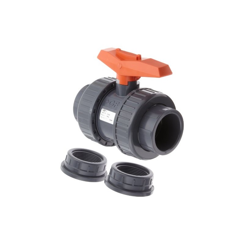 GF Piping Systems PVC True Union Ball Valve, Two Piece,
