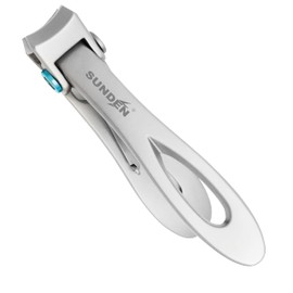 Heavy Duty Wide Jaw Toenail Clipper for Thick Nails – Premium Stainless Steel Nail Cutter, Ideal for Seniors, Large Grip Design for Easy Use, Perfect for Men and Women, SUNDEN SD1413 (Silver)